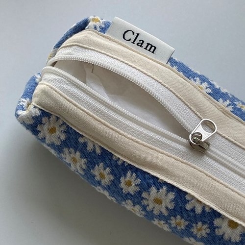 Clam round pencilcase _ Egg flower